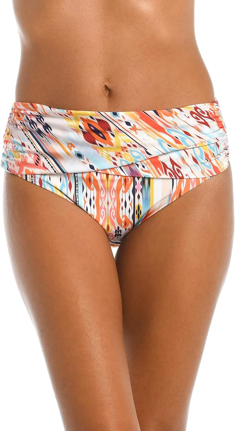 La Blanca Women's Mid Waist Sash Band Swimsuit Bottom
