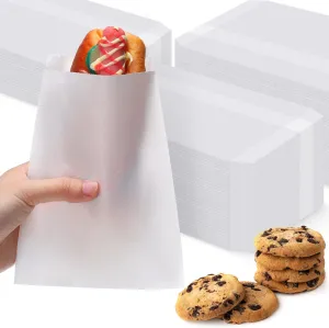 Lallisa 1000 Pcs 5 x 7 Inch Glassine Bags Wax Paper Treat Bags Cookie Sleeves Wax Paper Sandwich pouches for Thanksgiving Day Party Donut Treat Food Candy Bread Pastry Packaging(White)