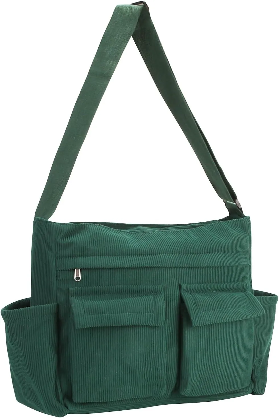 Large Corduroy Tote Bag for School 15.6 Inch Laptop Women Messenger Crossbody Bag