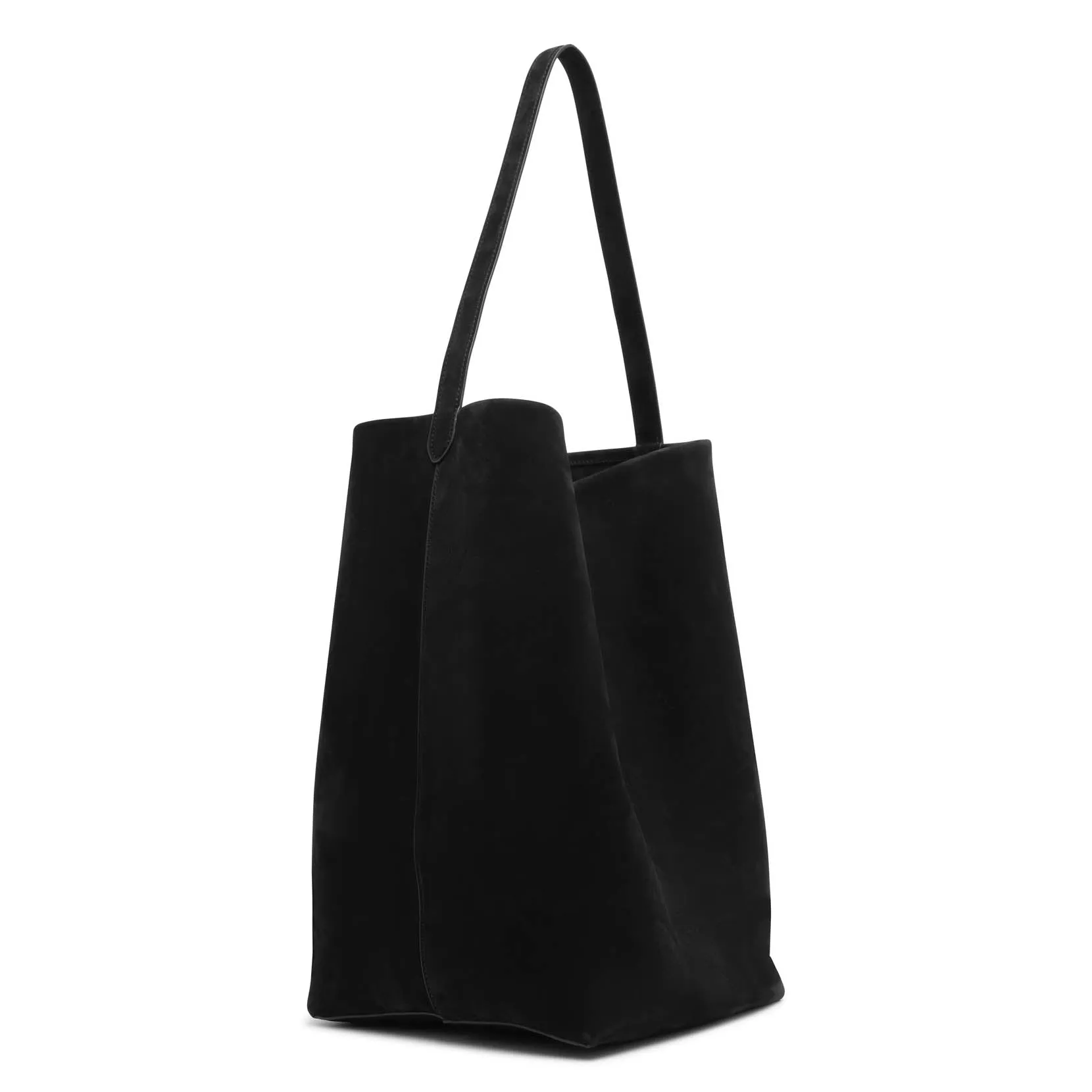 Large N/S black nubuck tote bag