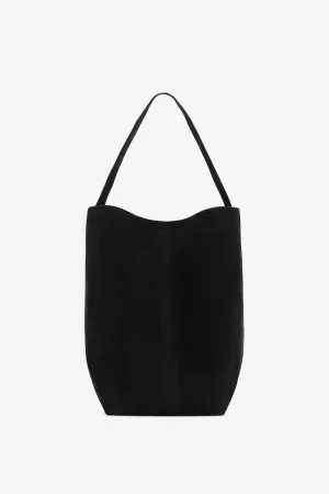 Large N/S black nubuck tote bag