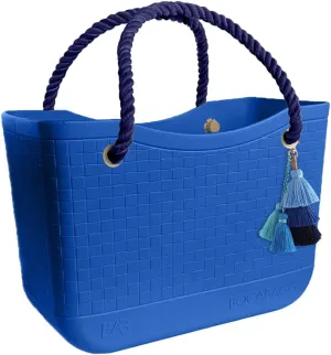 Large Open Rubber Tote Bag, Washable Beach Bags Waterproof Sandproof, Portable Outdoor Tote for Sports Gym & Pool