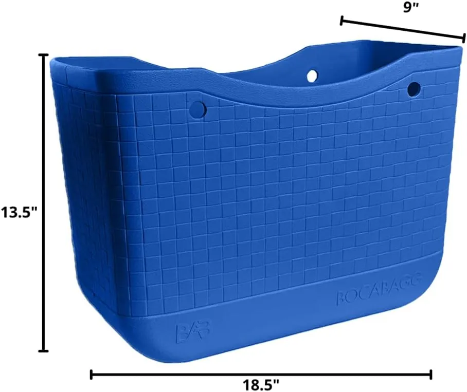 Large Open Rubber Tote Bag, Washable Beach Bags Waterproof Sandproof, Portable Outdoor Tote for Sports Gym & Pool