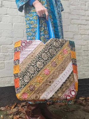 Large Patchwork Tote Bag