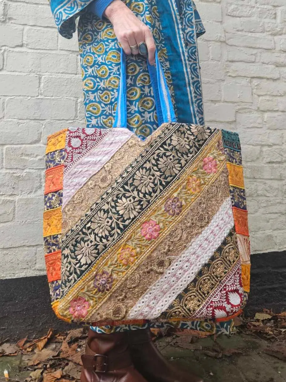 Large Patchwork Tote Bag