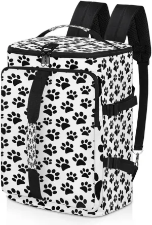Large Sports Gym Bag With Shoe & Laptop Compartment 47L Waterproof Travel Duffel Bags for Men Women Animal Footprint Luggage Backpack Duffle Bag