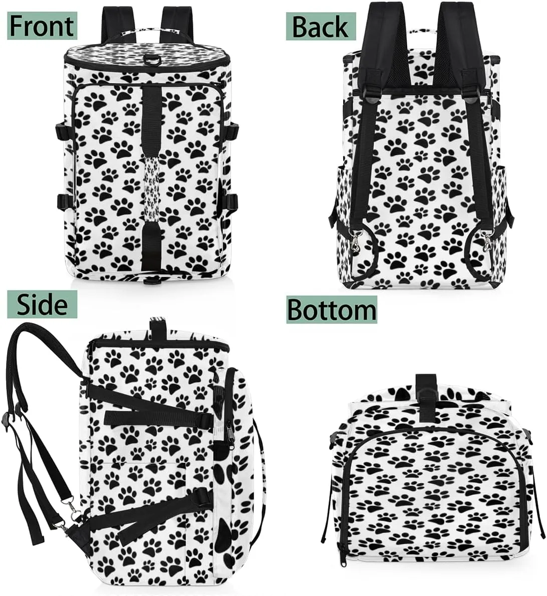 Large Sports Gym Bag With Shoe & Laptop Compartment 47L Waterproof Travel Duffel Bags for Men Women Animal Footprint Luggage Backpack Duffle Bag