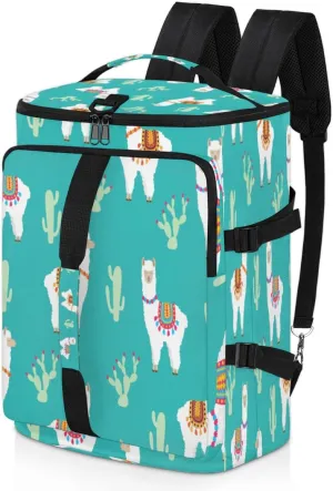 Large Sports Gym Bag With Shoe & Laptop Compartment 47L Waterproof Travel Duffel Bags for Men Women Cactus Llama Luggage Backpack Duffle Bag
