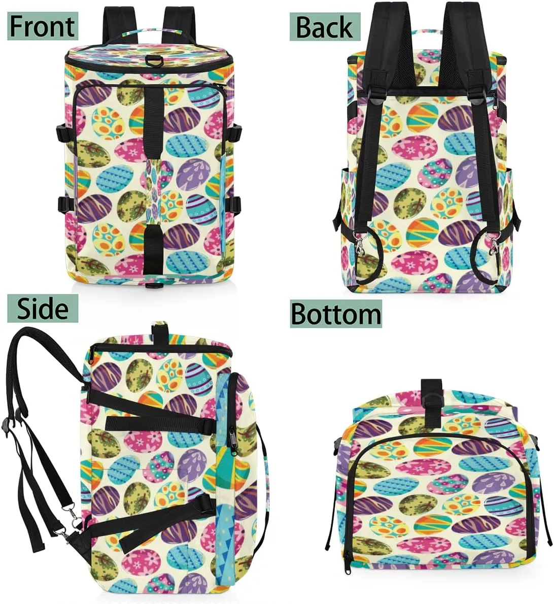 Large Sports Gym Bag With Shoe & Laptop Compartment 47L Waterproof Travel Duffel Bags for Men Women Colorful Cartoon Eggs Luggage Backpack Duffle Bag