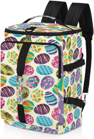 Large Sports Gym Bag With Shoe & Laptop Compartment 47L Waterproof Travel Duffel Bags for Men Women Colorful Cartoon Eggs Luggage Backpack Duffle Bag