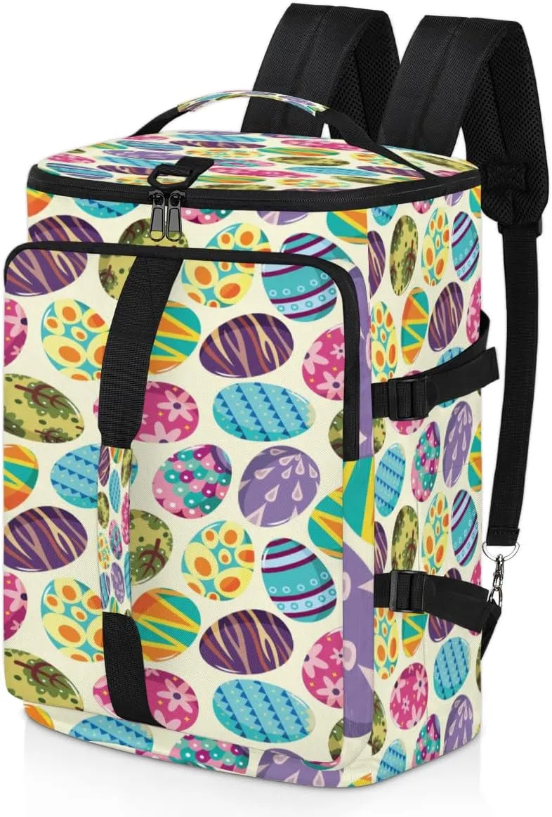 Large Sports Gym Bag With Shoe & Laptop Compartment 47L Waterproof Travel Duffel Bags for Men Women Colorful Cartoon Eggs Luggage Backpack Duffle Bag