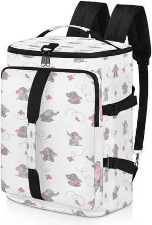 Large Sports Gym Bag With Shoe & Laptop Compartment 47L Waterproof Travel Duffel Bags for Men Women Elephant Butterfly Luggage Backpack Duffle Bag