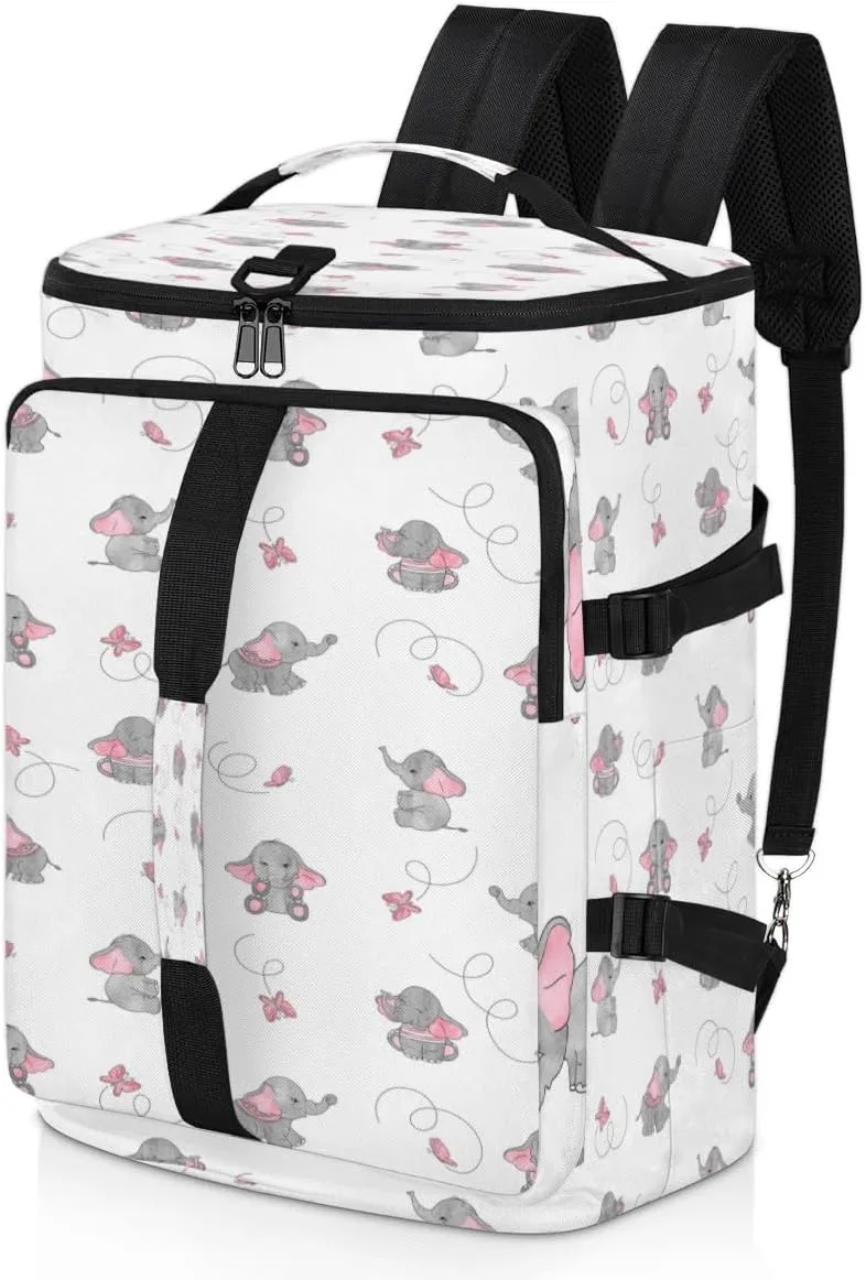Large Sports Gym Bag With Shoe & Laptop Compartment 47L Waterproof Travel Duffel Bags for Men Women Elephant Butterfly Luggage Backpack Duffle Bag