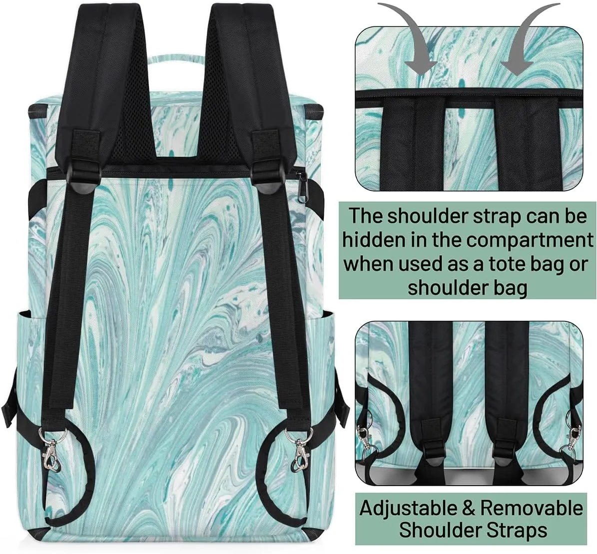 Large Sports Gym Bag With Shoe & Laptop Compartment 47L Waterproof Travel Duffel Bags for Men Women Modern Camo Theme Luggage Backpack Duffle Bag
