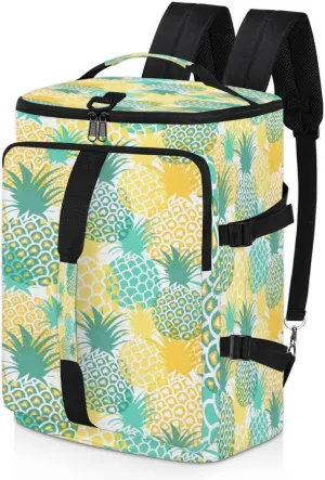 Large Sports Gym Bag With Shoe & Laptop Compartment 47L Waterproof Travel Duffel Bags for Men Women Pineapple Fruit Print Luggage Backpack Duffle Bag
