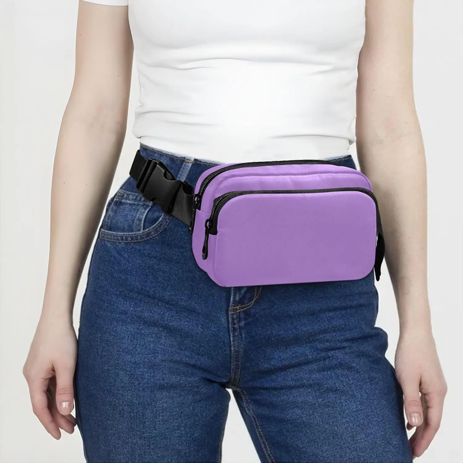 Lavender Belt Bag Crossbody Lemon Bags Unisex Mini Belt Bag with Adjustable Strap