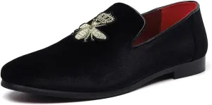 LCQL Men's Luxury Velvet Penny Loafer Shoes Noble Slip-on Suede Loafers Smoking Slippers Plus Size 7-13