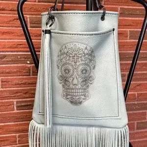 Leather Fringe Tote Bag