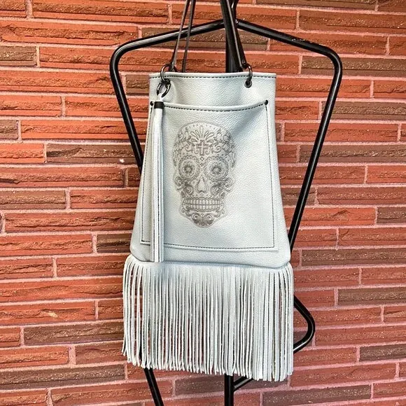 Leather Fringe Tote Bag