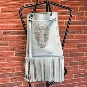 Leather Fringe Tote Bag