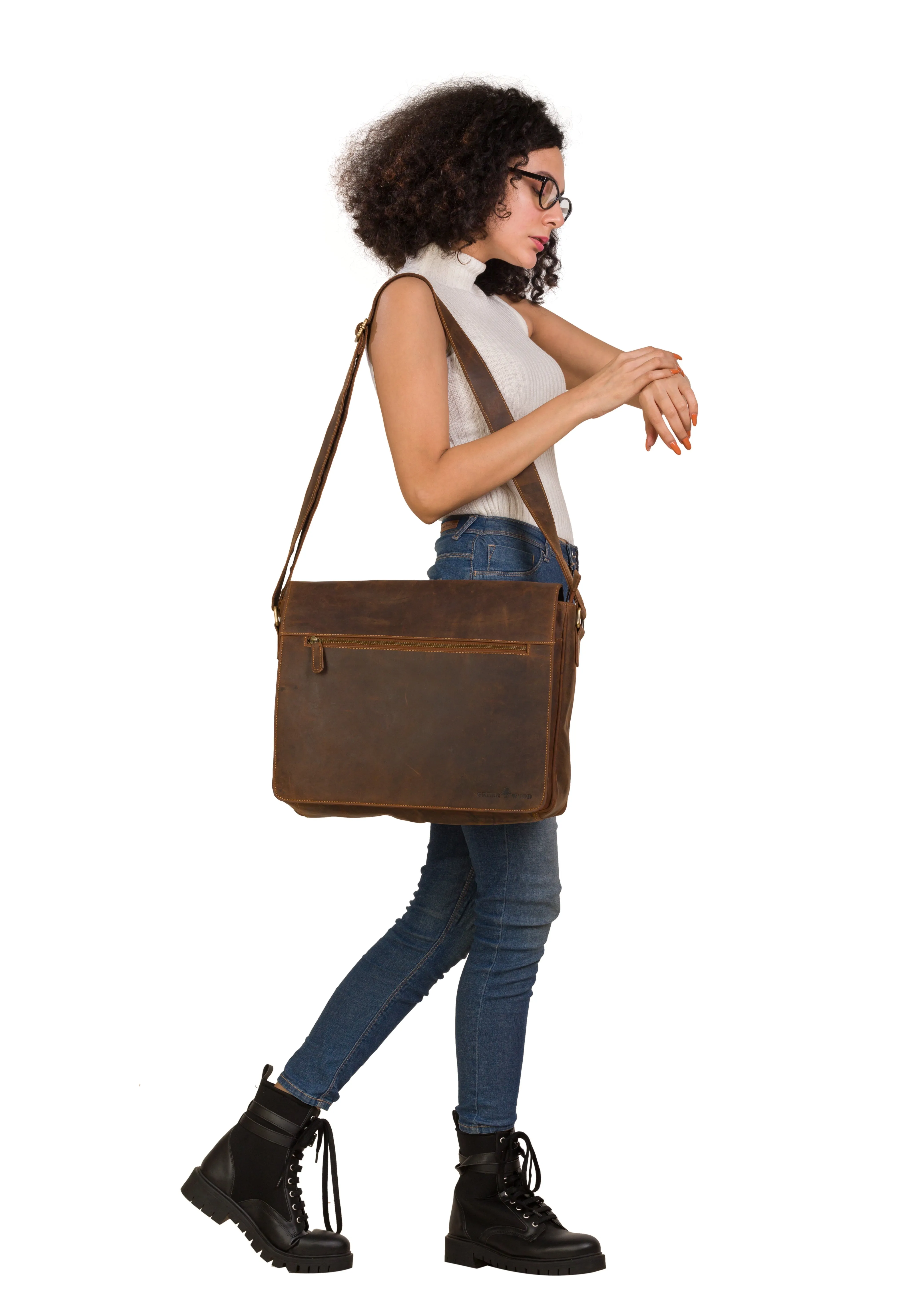 Leather Laptop Bag - Richard