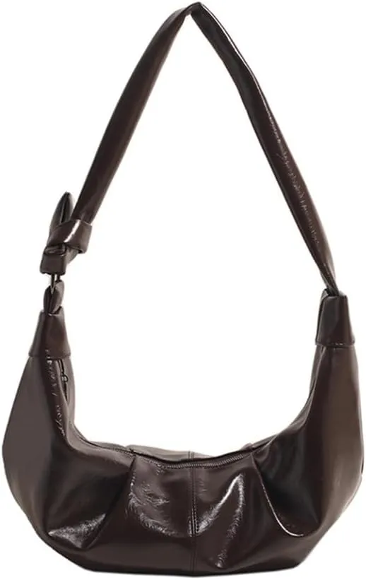 Leather Sling Crescent Bag Trendy Crossbody Sling Dumpling Bag Hobo Half Moon Shoulder Bag Crescent Crossbody Bag
