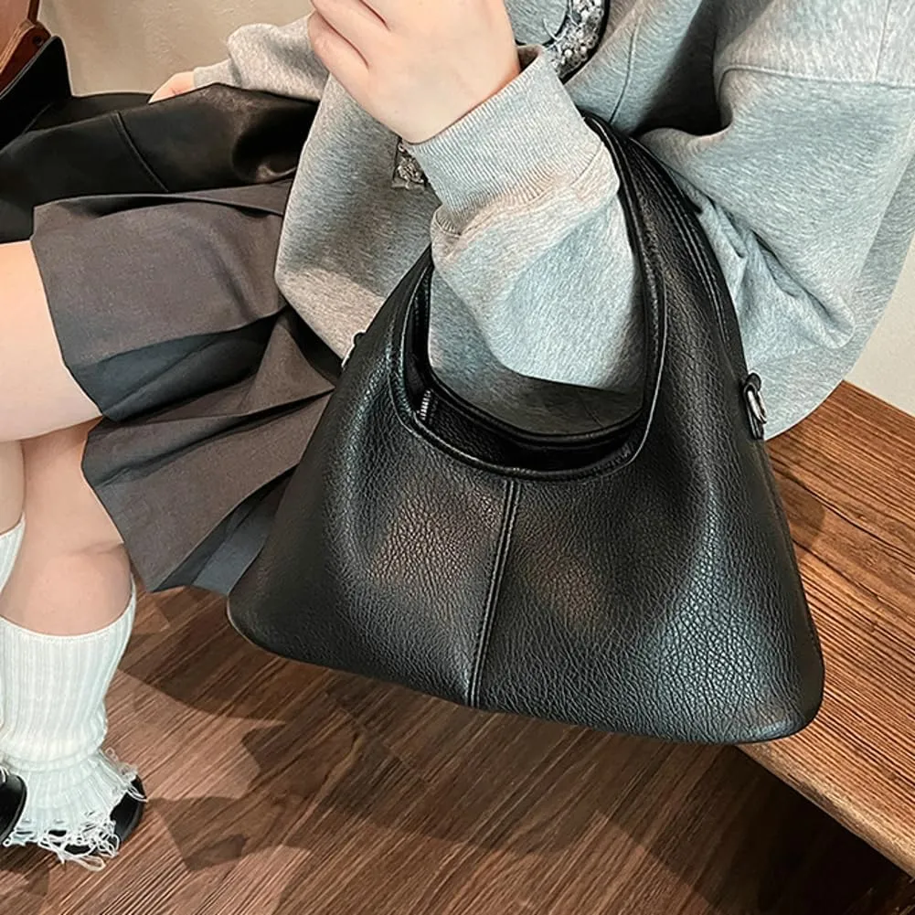 Leather Tote Bag for Women Leather Purse Women's Crossbody Handbags Slouchy Shoulder Bag Work Tote Trendy Vintage Bags