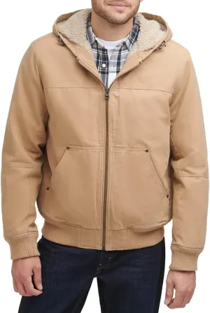 Levi's Mens Workwear Cotton Canvas Hooded Bomber Jacket (Regular & Big & Tall Sizes)