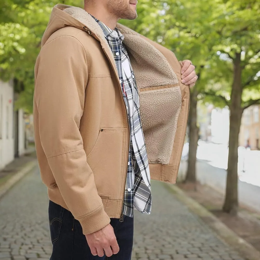 Levi's Mens Workwear Cotton Canvas Hooded Bomber Jacket (Regular & Big & Tall Sizes)