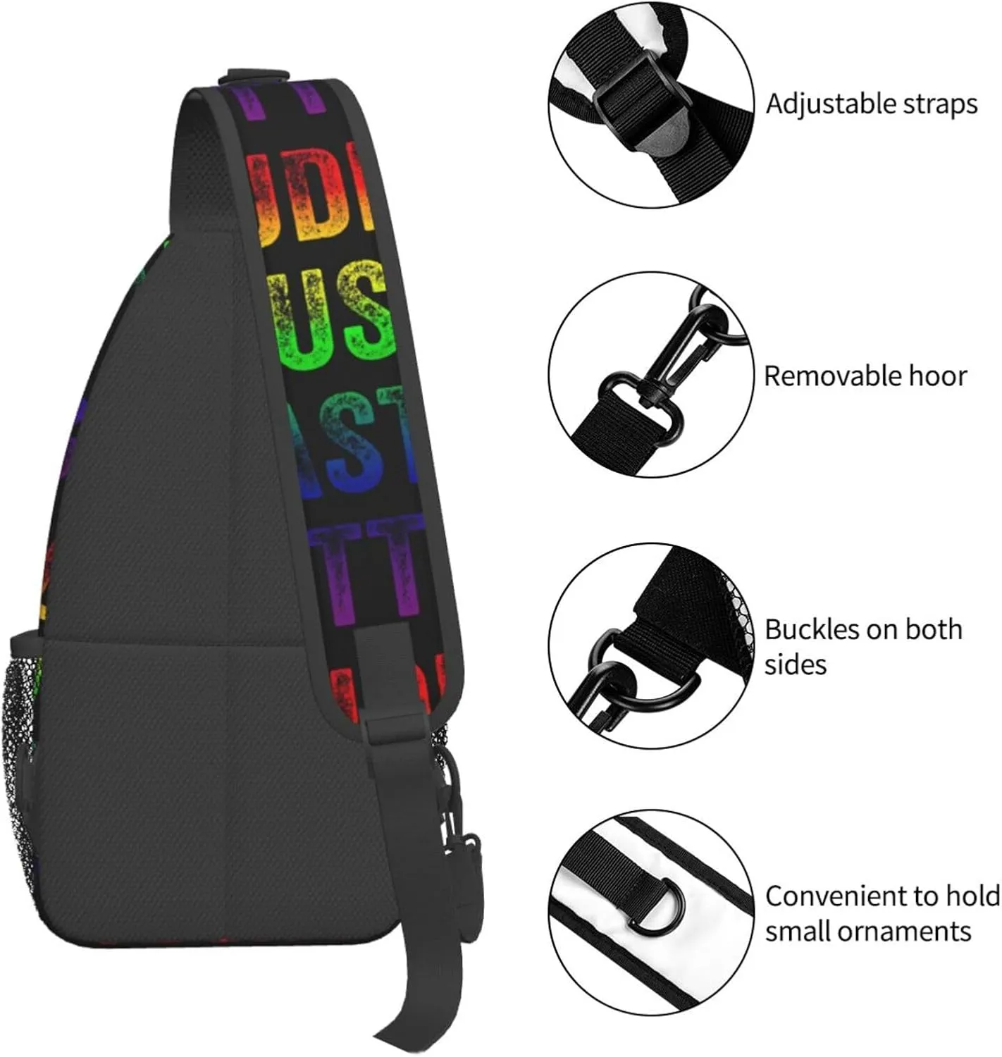 Lgbt Pride Rainbow Gay Dudes Just Taste Better Chest Sling Bag Crossbody Shoulder Backpack Bag Gym Cycling Daypack Travel Hiking Cross Bag
