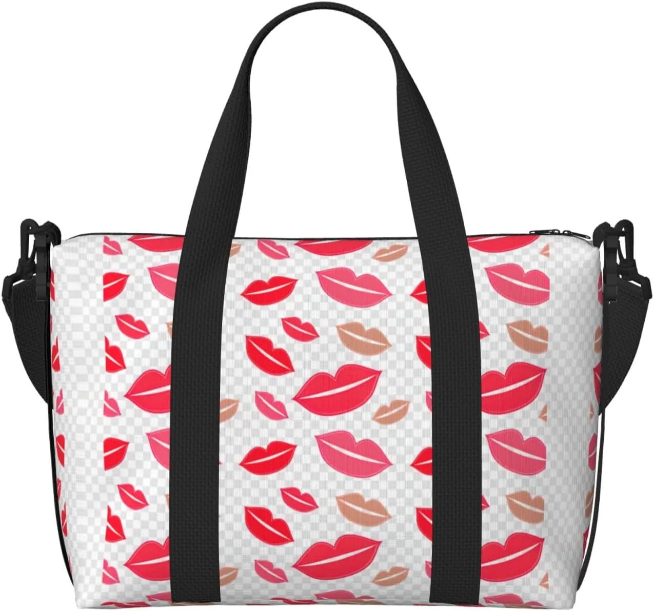 Lips Travel Duffel Bag Carry On Tote Bags For Men,Weekender Overnight Bag,Sports Tote Gym Bag