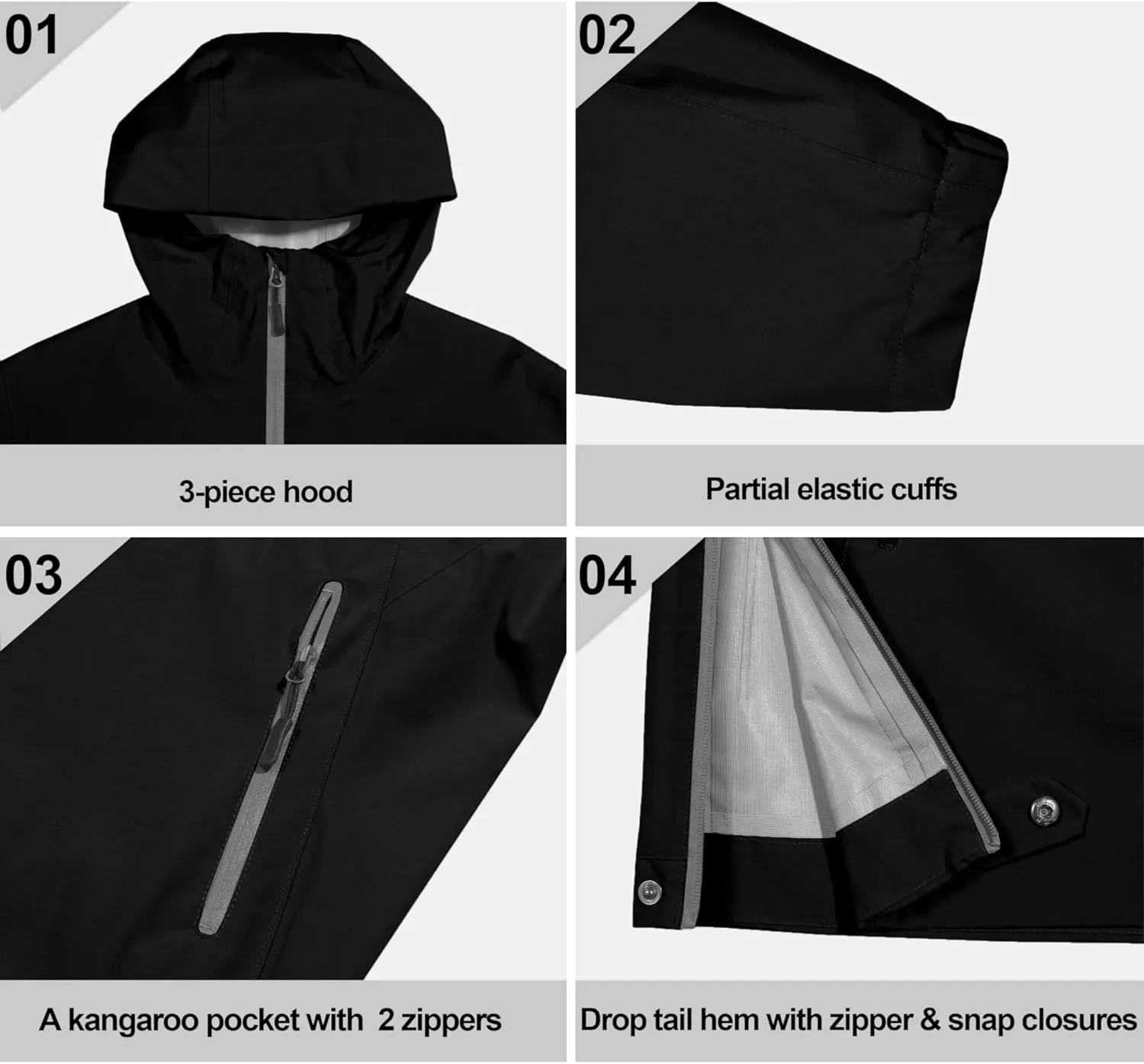 Little Donkey Andy Women's Waterproof Rain Jacket High-Performance Anorak Lightweight Windbreaker for Hiking