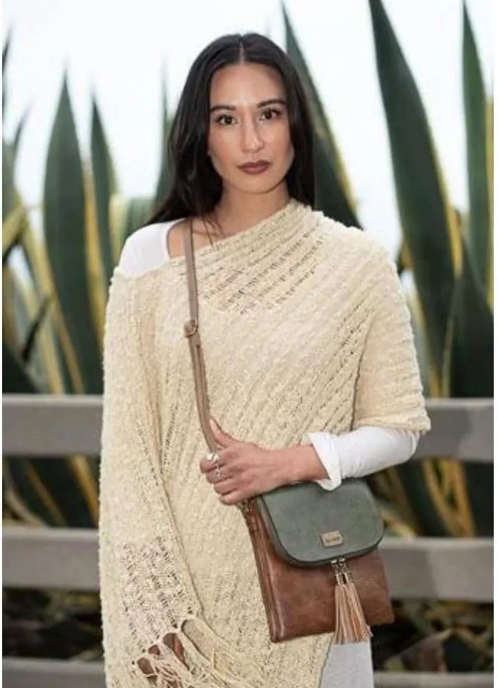Liz Soto Kelsey Womens Crossbody Purse - Vegan Leather Over the Shoulder Bags with Tassels, Shoulder Cross Body Bag