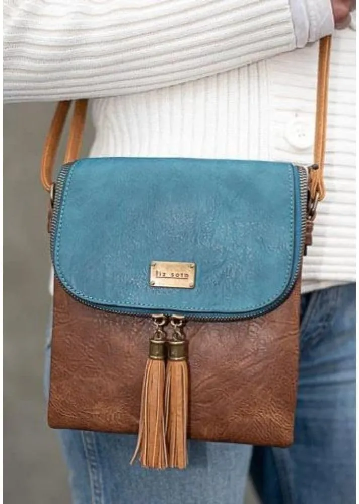 Liz Soto Kelsey Womens Crossbody Purse - Vegan Leather Over the Shoulder Bags with Tassels, Shoulder Cross Body Bag