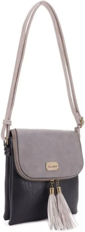 Liz Soto Kelsey Womens Crossbody Purse - Vegan Leather Over the Shoulder Bags with Tassels, Shoulder Cross Body Bag