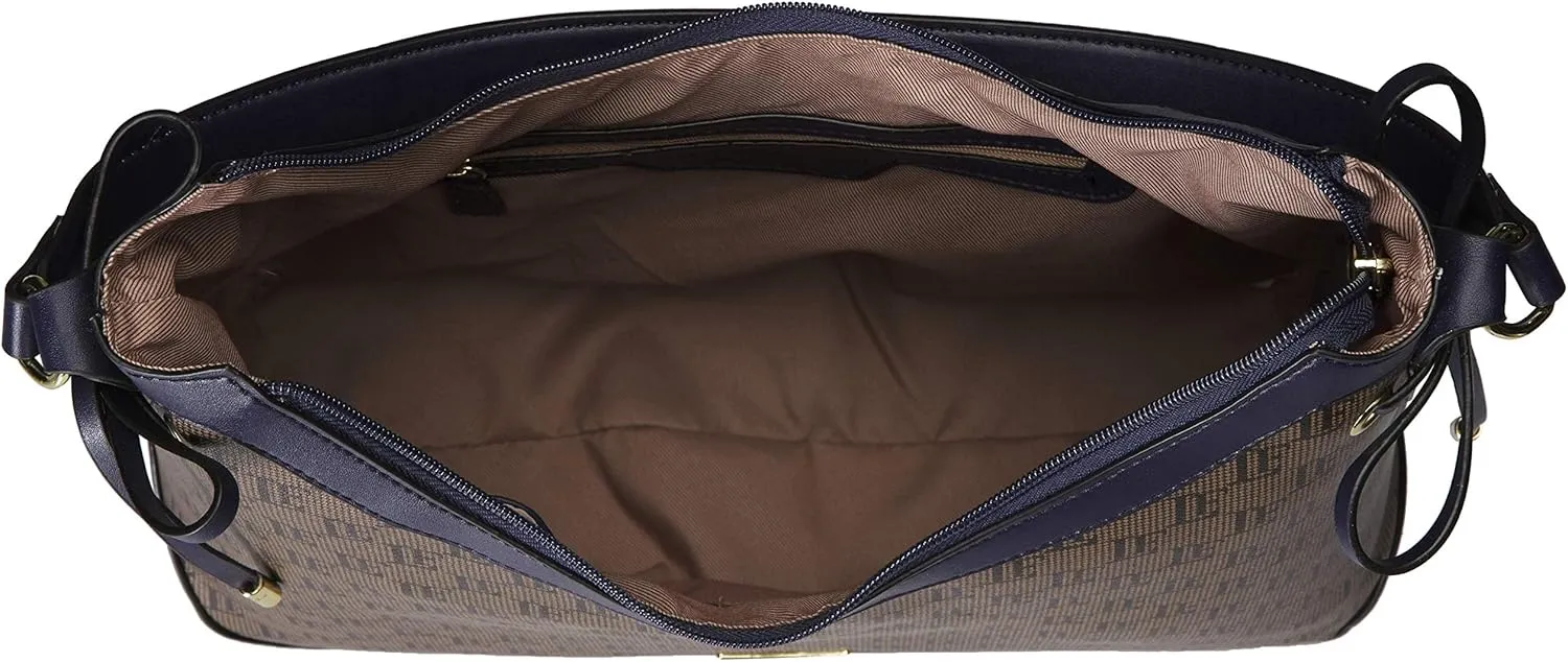 London Fog Middleton Hobo Dark Brown/Navy
