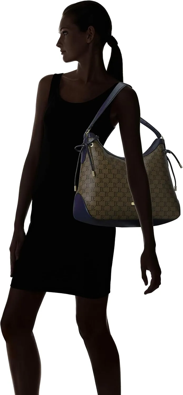 London Fog Middleton Hobo Dark Brown/Navy