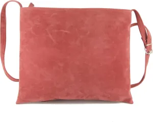 LONI Womens Hot Faux Suede Shoulder Bag Cross-Body Bag Flat with Zip-Top