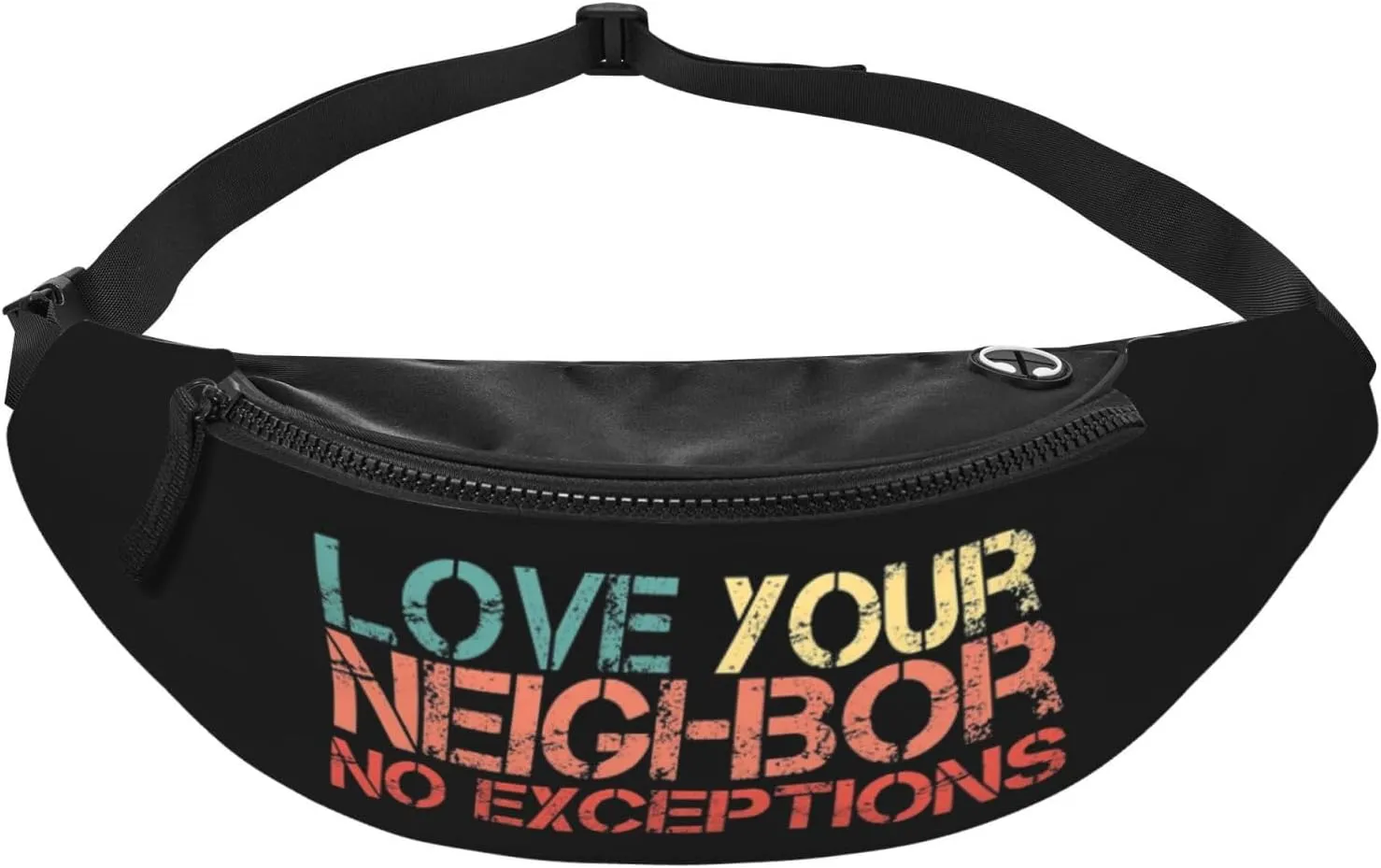 Love Your Neighbor No Exceptions Adjustable Leisure Waistpack Outdoor Sports Running Waistpack Travel Phone Bag