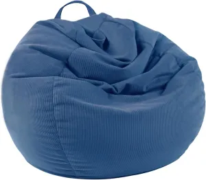LPMOERA Stuffed Animal Storage Bean Bag Chair Cover (No Filler) For Kids and Adults.Pets Dogs/Cats Lazy Beds.Soft Premium Corduroy Stuffable Bean Bag For Organizing Children Plush Toys or Memory Foam