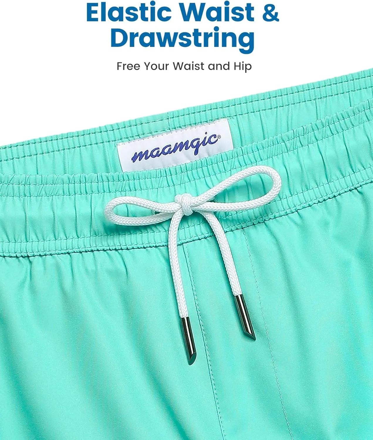 maamgic 2 in 1 Mens Swim Trunks 7 Inch Swim Shorts Swim Suits Board Shorts