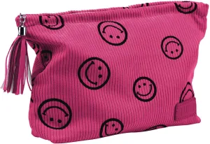 Makeup Bag Small Cosmetic Pouch: Cosmetic Bag for Purse - Cute Make up Bags with Tassel - Gifts for Teen Girl (03-Red)