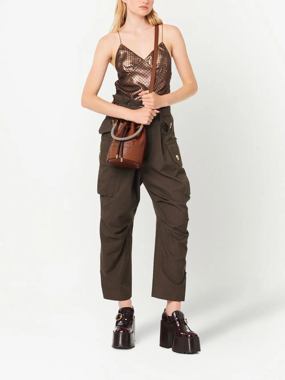 MARC JACOBS Women's 212 Leather Bucket Bag for SS24