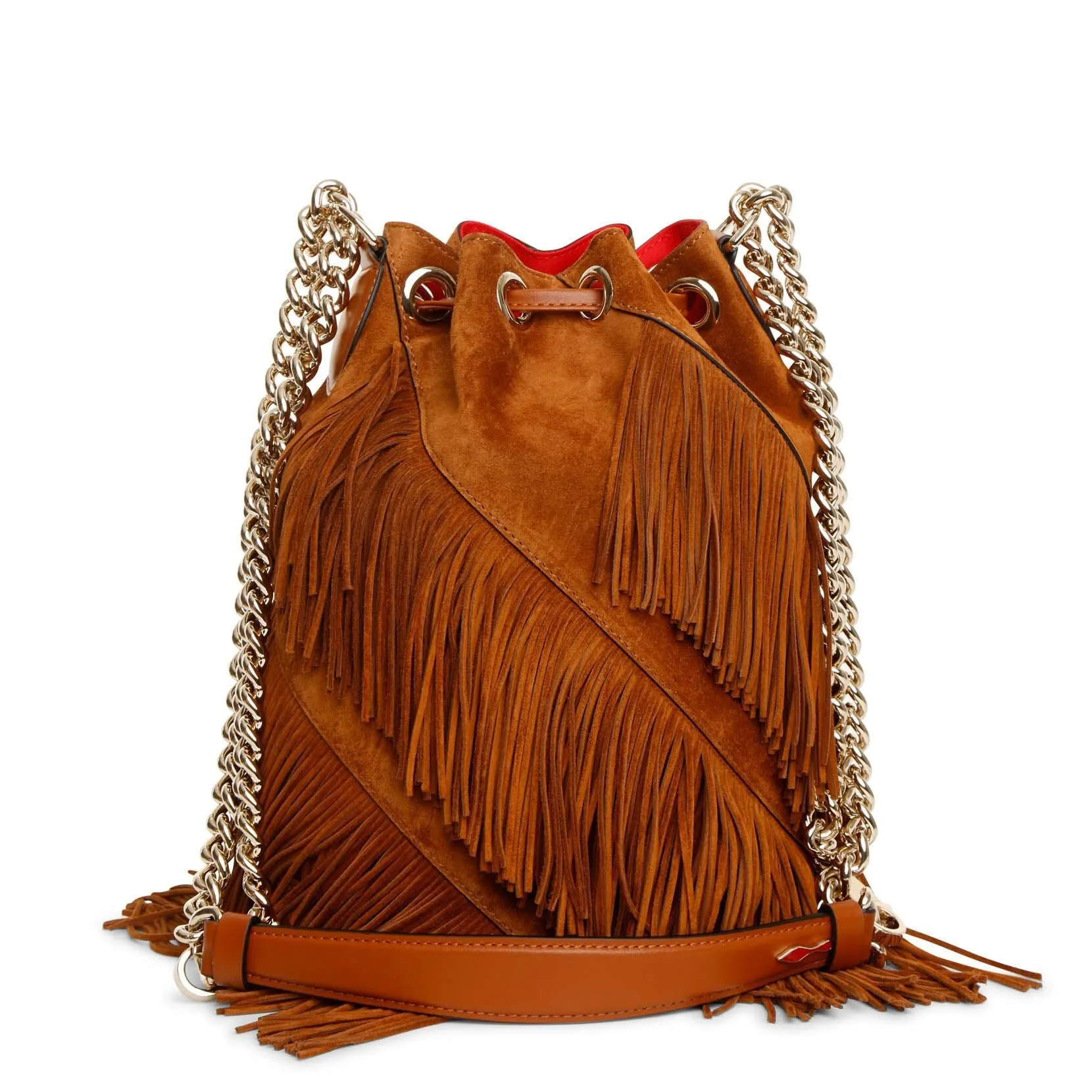 Marie Jane large suede bucket bag