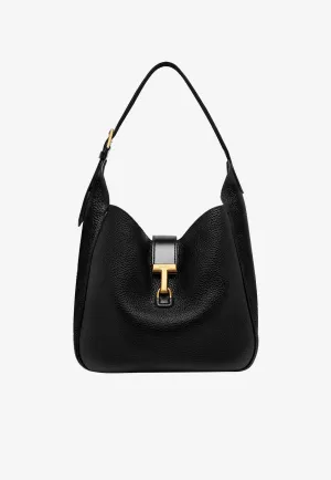 Medium Monarch Leather Hobo Shoulder Bag
