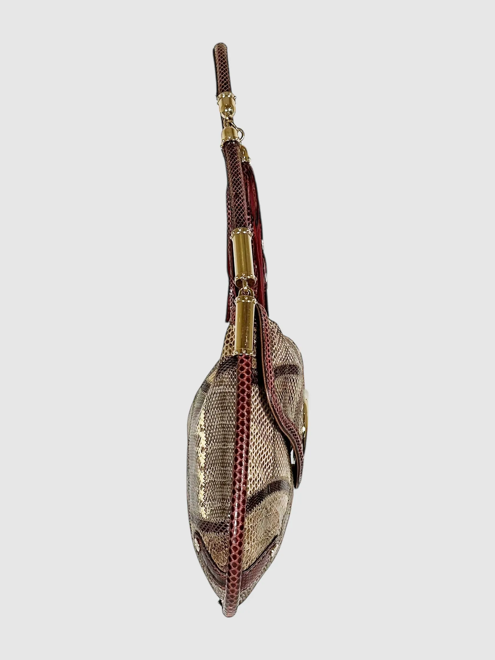 Medium Python Patchwork Britt Tassel Bag