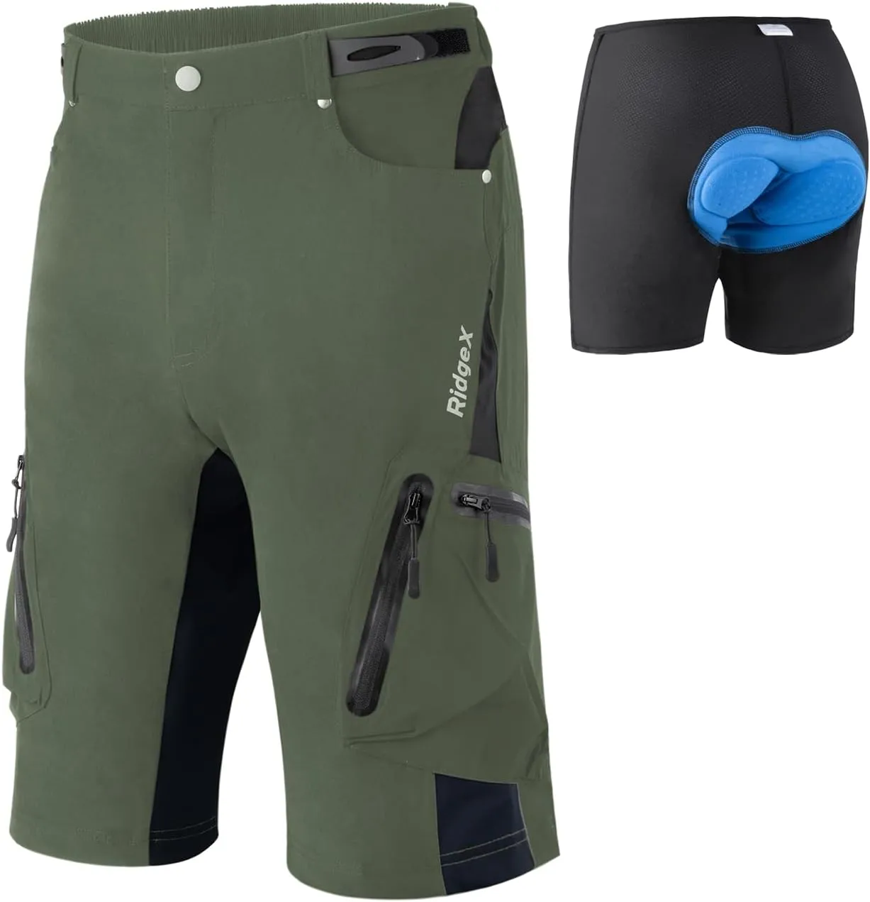 Men's Mountain Bike Shorts 3D Padded MTB Shorts Lightweight Loose-fit Bicycle Cycling Biking Shorts