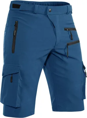 Men's Mountain Bike Shorts Stretch Hiking Cargo Shorts Quick Dry with Zipper Pocket for Bicycle Cycling Casual Golf
