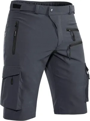Men's Mountain Bike Shorts Stretch Hiking Cargo Shorts Quick Dry with Zipper Pocket for Bicycle Cycling Casual Golf