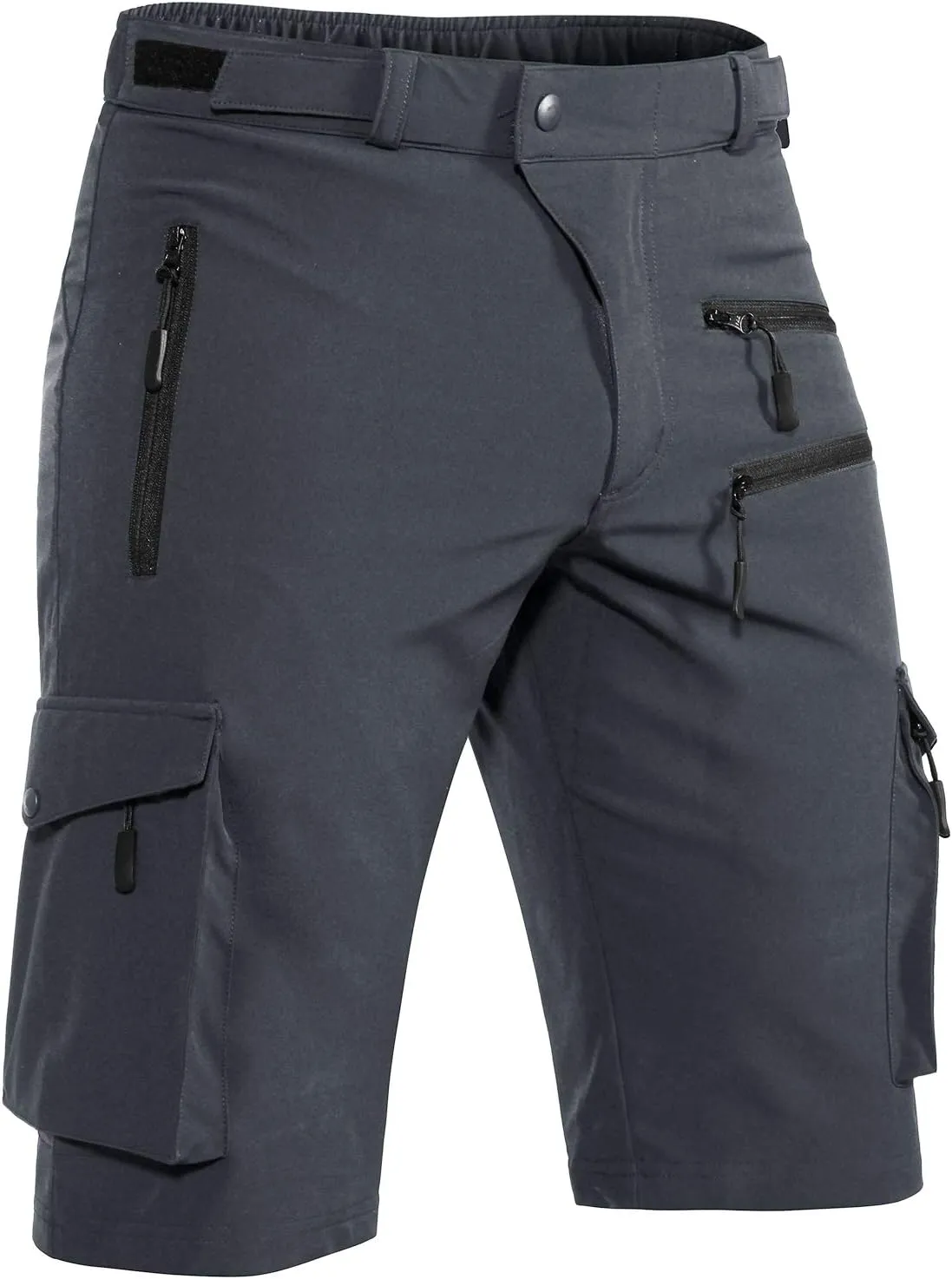 Men's Mountain Bike Shorts Stretch Hiking Cargo Shorts Quick Dry with Zipper Pocket for Bicycle Cycling Casual Golf